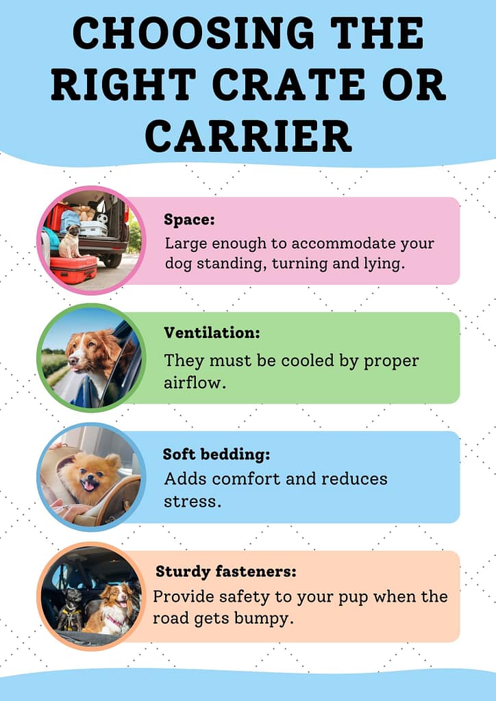 How To Travel with Dog: Car Rides And Crate Hacks Choosing the Right Crate or Carrier